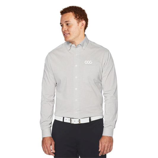 Perry Ellis Mini-Grid Woven Shirt